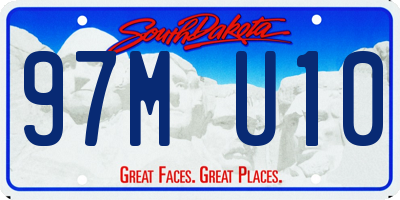 SD license plate 97MU10