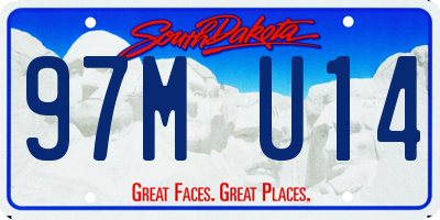 SD license plate 97MU14