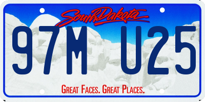 SD license plate 97MU25