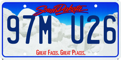 SD license plate 97MU26