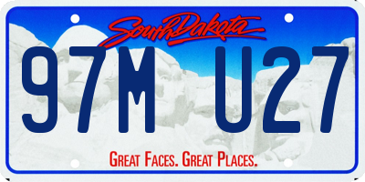 SD license plate 97MU27