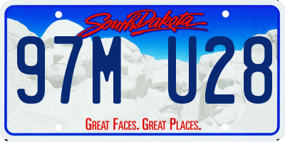 SD license plate 97MU28