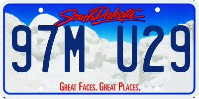 SD license plate 97MU29