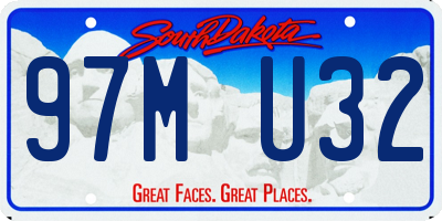 SD license plate 97MU32