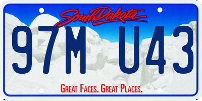 SD license plate 97MU43