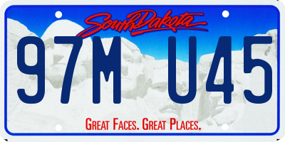 SD license plate 97MU45