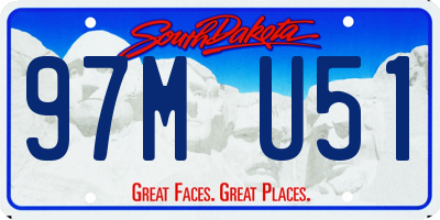SD license plate 97MU51