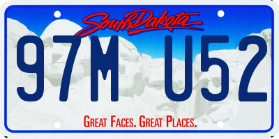 SD license plate 97MU52