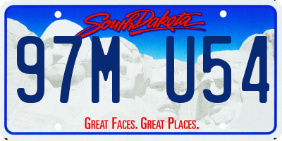 SD license plate 97MU54