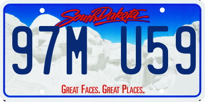 SD license plate 97MU59