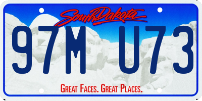 SD license plate 97MU73