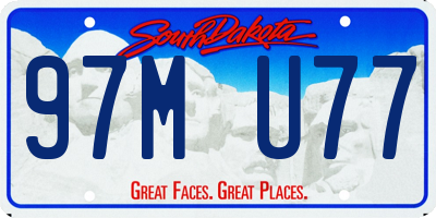 SD license plate 97MU77