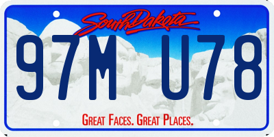 SD license plate 97MU78