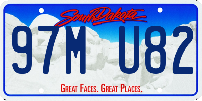 SD license plate 97MU82
