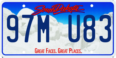 SD license plate 97MU83