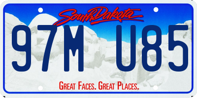 SD license plate 97MU85