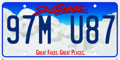 SD license plate 97MU87