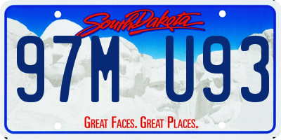 SD license plate 97MU93