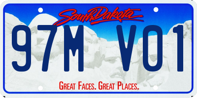 SD license plate 97MV01