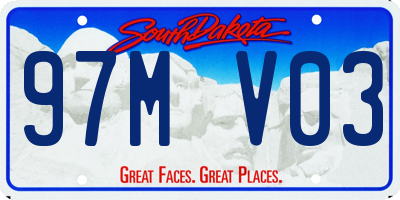 SD license plate 97MV03