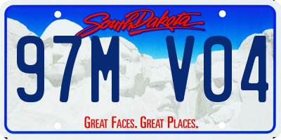 SD license plate 97MV04