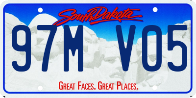 SD license plate 97MV05