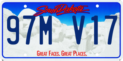 SD license plate 97MV17