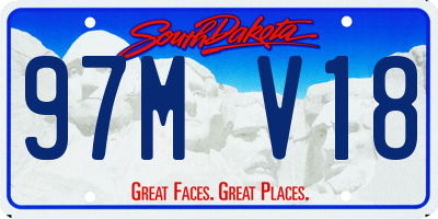 SD license plate 97MV18