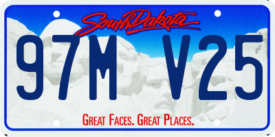 SD license plate 97MV25