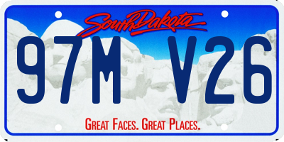 SD license plate 97MV26