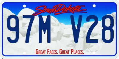 SD license plate 97MV28