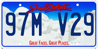 SD license plate 97MV29