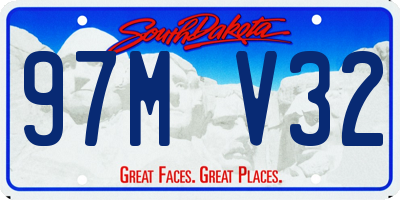 SD license plate 97MV32