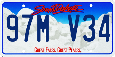 SD license plate 97MV34