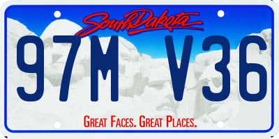 SD license plate 97MV36