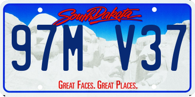 SD license plate 97MV37