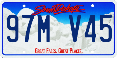 SD license plate 97MV45