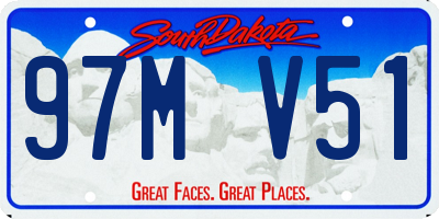 SD license plate 97MV51