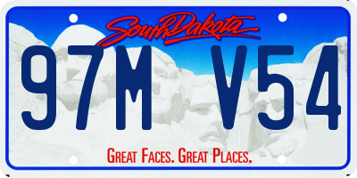 SD license plate 97MV54