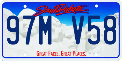 SD license plate 97MV58