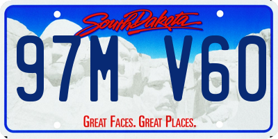 SD license plate 97MV60