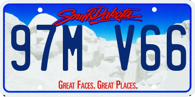 SD license plate 97MV66