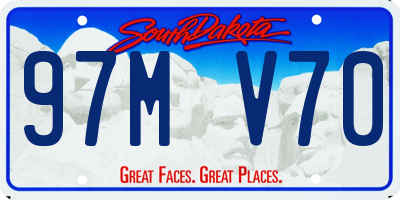 SD license plate 97MV70