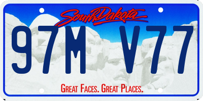 SD license plate 97MV77