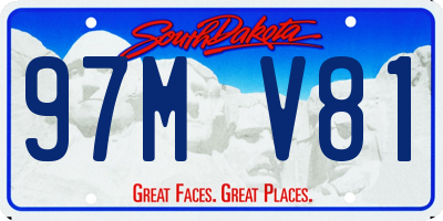 SD license plate 97MV81