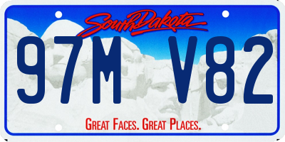 SD license plate 97MV82