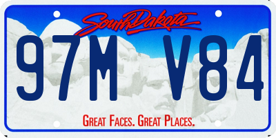 SD license plate 97MV84