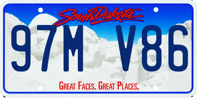 SD license plate 97MV86