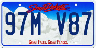 SD license plate 97MV87