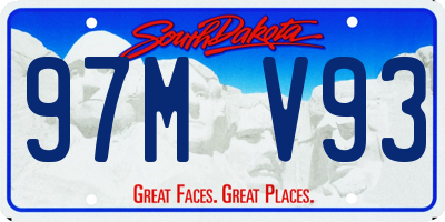 SD license plate 97MV93